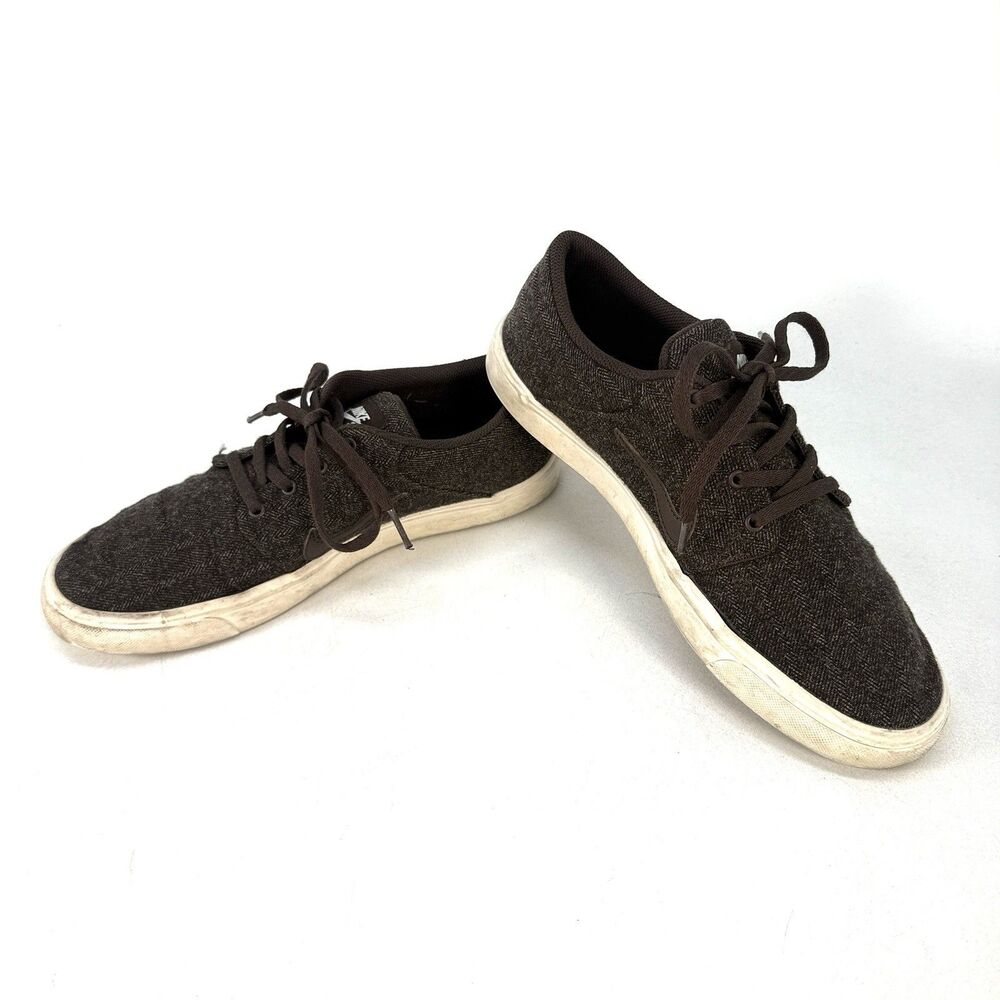 Nike SB Canvas Sneakers Lace Up807399-221 Brown Mens Size 9